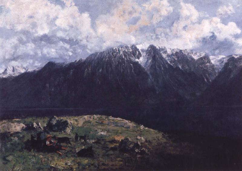 Gustave Courbet Panoramic View of the Alps